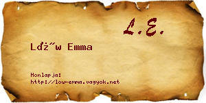 Löw Emma névjegykártya